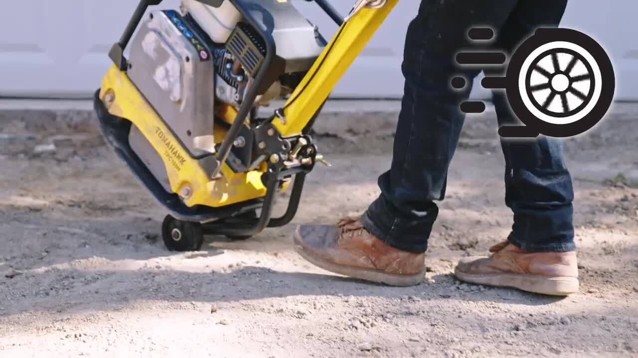 Tomahawk Power 5.5HP Honda Reverse Vibratory Plate Compactor