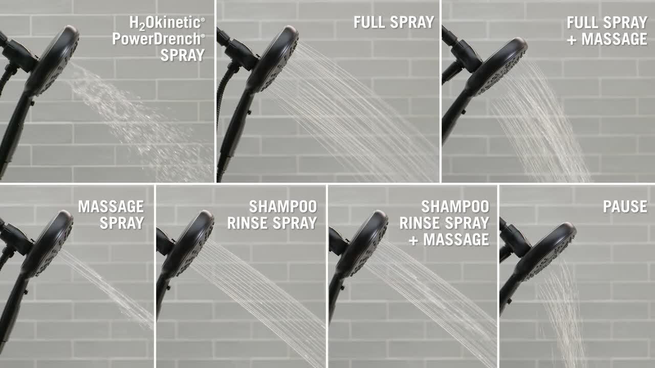 7-Spray 5 in. Single Wall Mount Handheld Shower Head in SpotShield Venetian Bronze 7-Spray 5 in. Single Wall Mount Handheld Shower Head in SpotShield Venetian Bronze