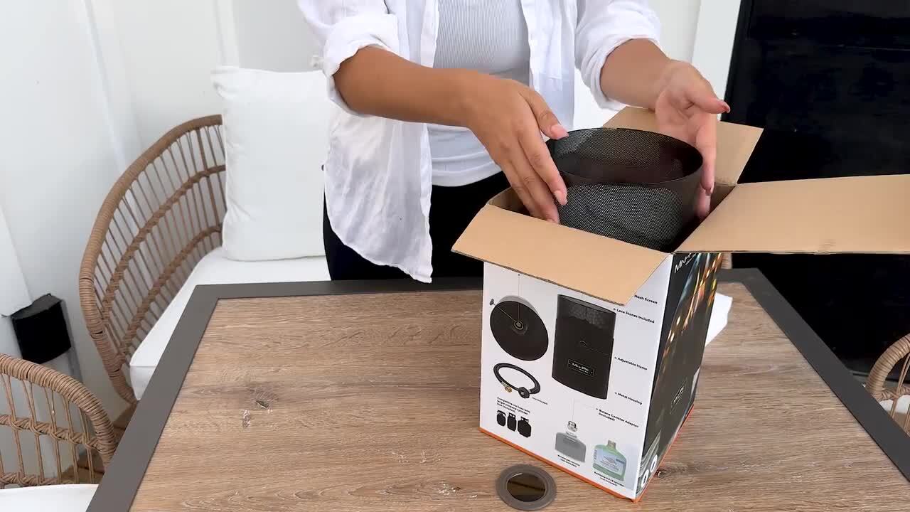 Flame King Smokeless Outdoor Mini Tabletop Fire Bowl Pit Dual Fuel Propane and Butane FK-TTFP