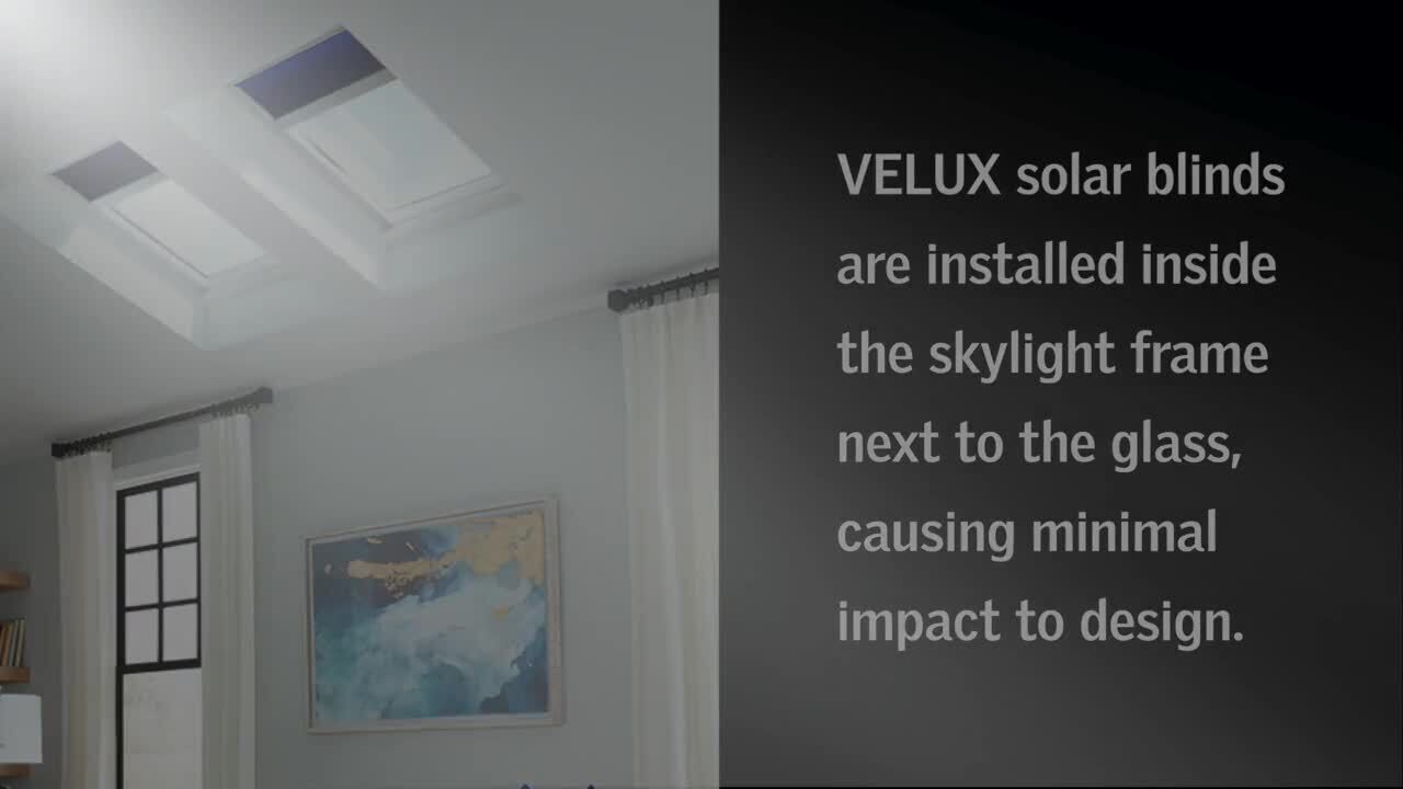 VELUX White Solar Powered Room Darkening Skylight Blinds for VS M08, VSS  M08 and VSE M08 Models FSCH M08 1045SWL - The Home Depot