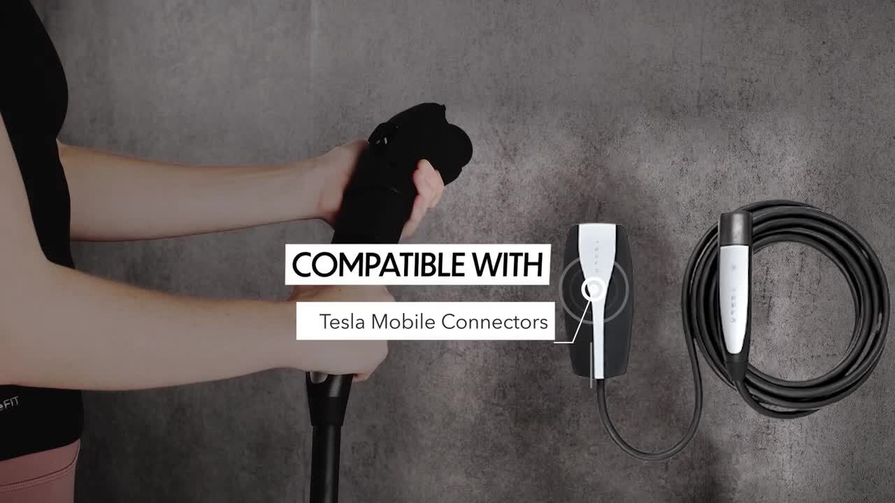LECTRON Tesla to J1772 Charging Adapter Max 48 Amp 250-Volt for Tesla High  Powered Connectors (Black) TeslaJ1772Blk48AUSA - The Home Depot
