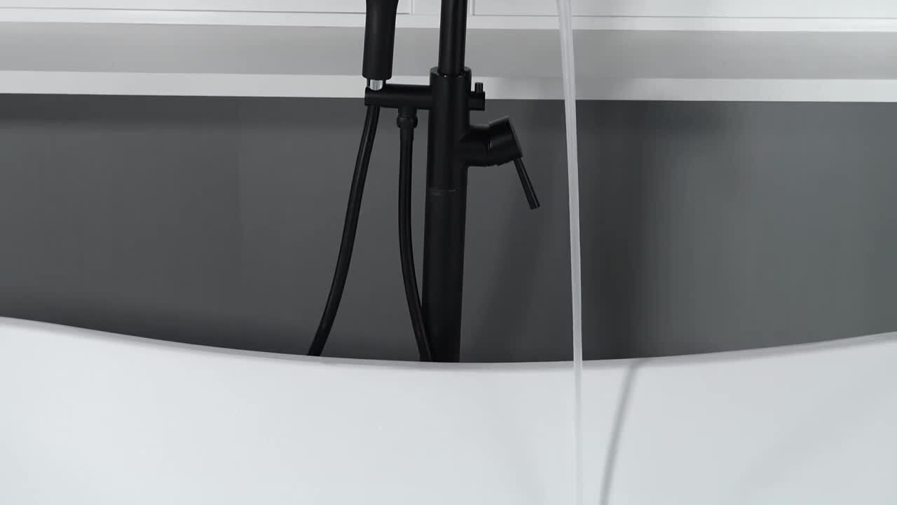 Mammoth Single-Handle Freestanding Tub Faucet with Hand Shower in Chrome
