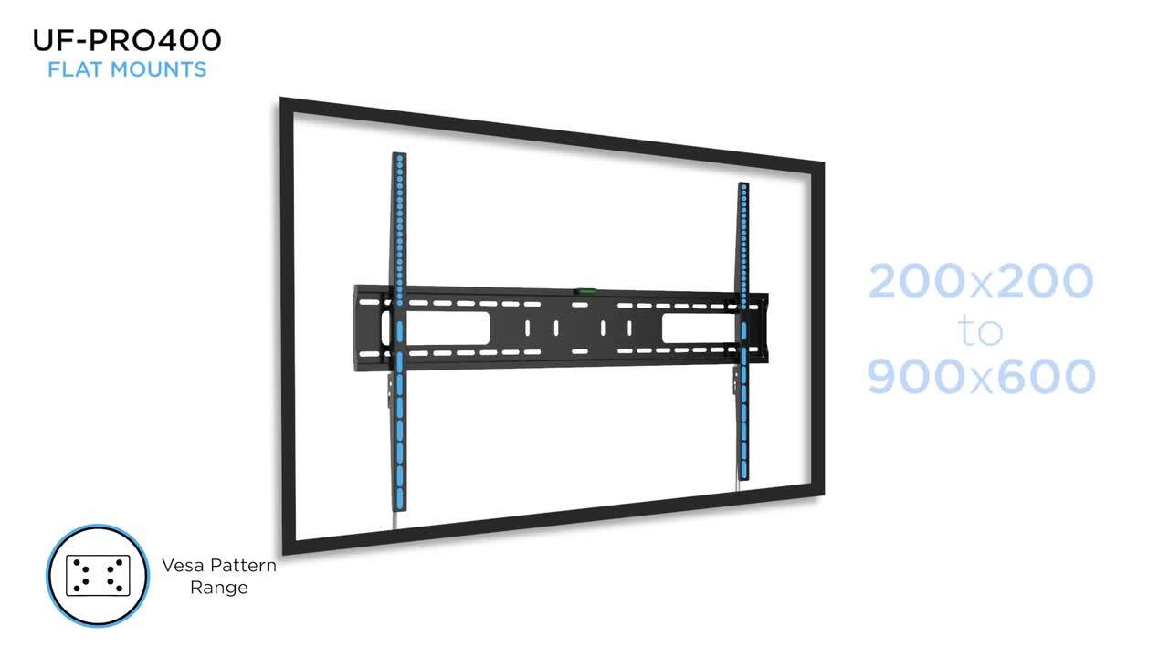 ProMounts Large Slim TV Wall Mount for 42 in. to 84 in. 143 lbs. VESA  200x200 to 600x400 ff64 - The Home Depot