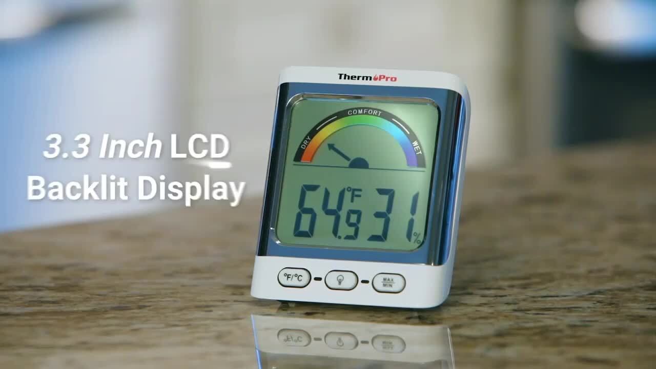Digital LCD Monitor Indoor Outdoor Temperature Humidity Hygrometer Thermometer 