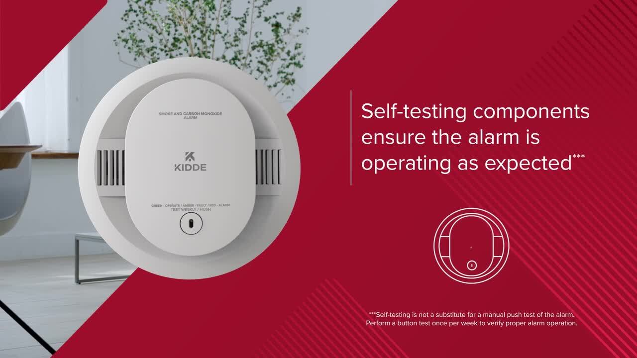 Kidde Smoke & Carbon Monoxide Detector with Voice Alerts, Battery Powered,  Combination Smoke & CO Alarm