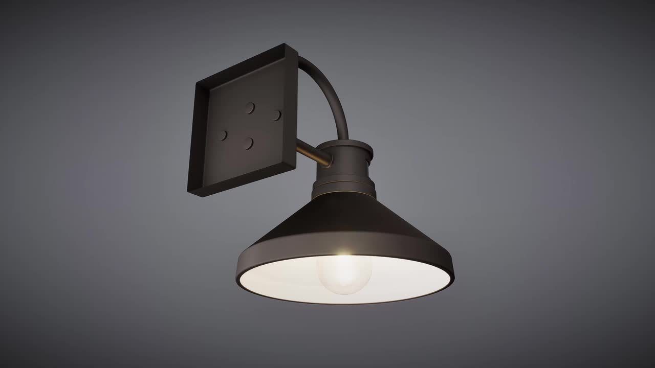 VAXCEL Highland Park 9.5 in. H Matte Black and White Motion