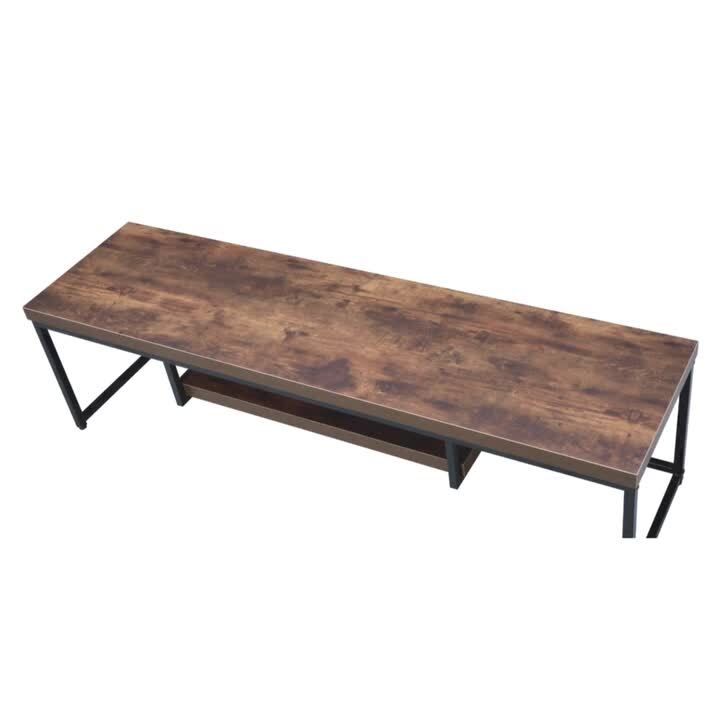 Acme Furniture Bob 59 in. Weathered Oak and Black Wood TV