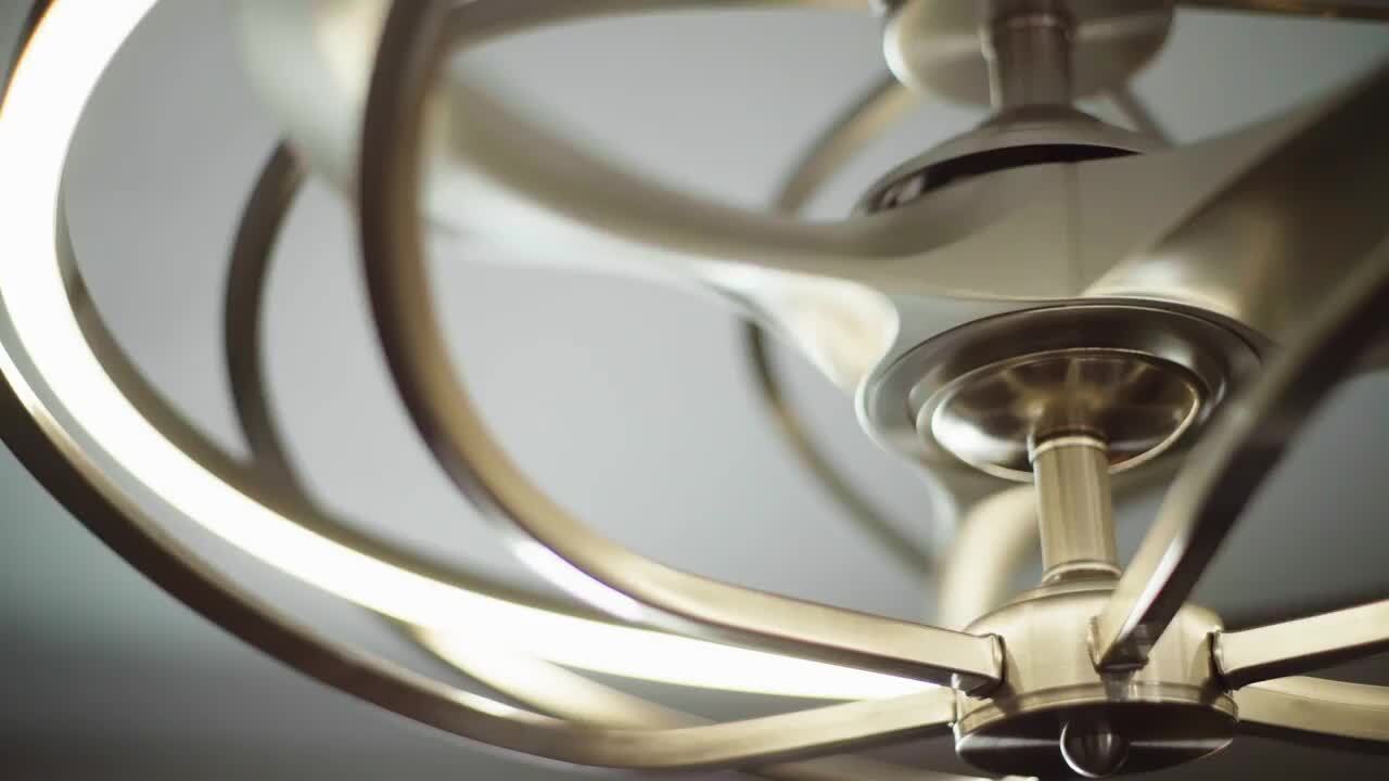 Parrot Uncle 27 in. Bucholz Satin Nickel Downrod Mount LED