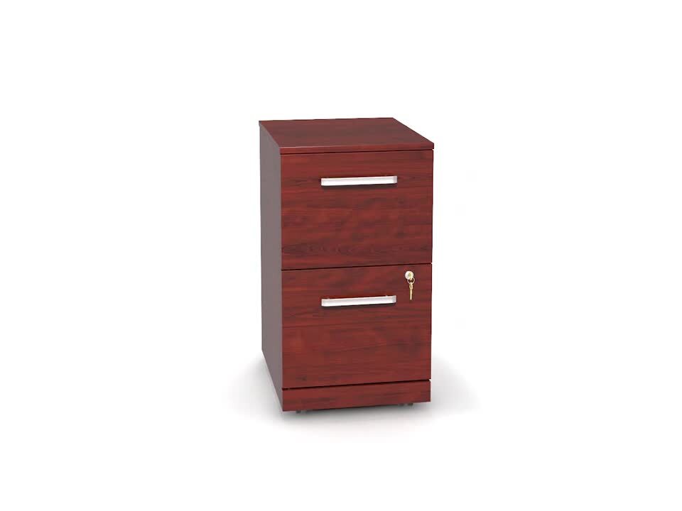 cherry wood 2 drawer file cabinet