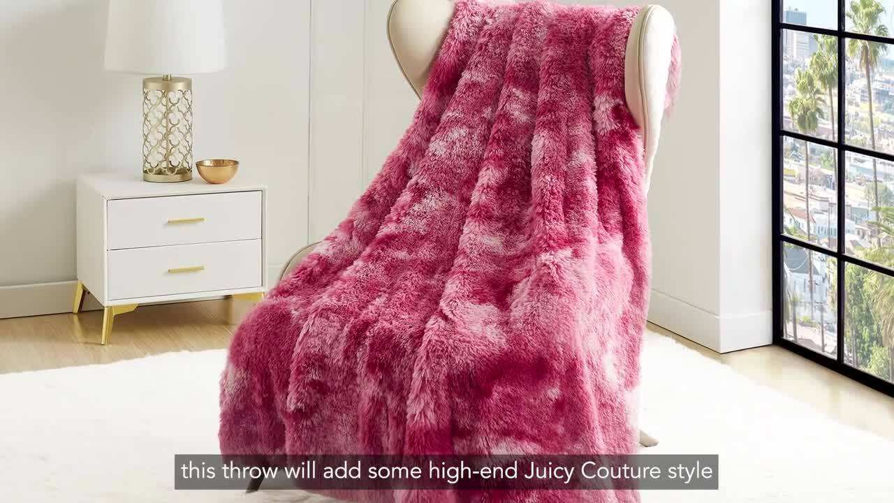 Pink best sale plush throw