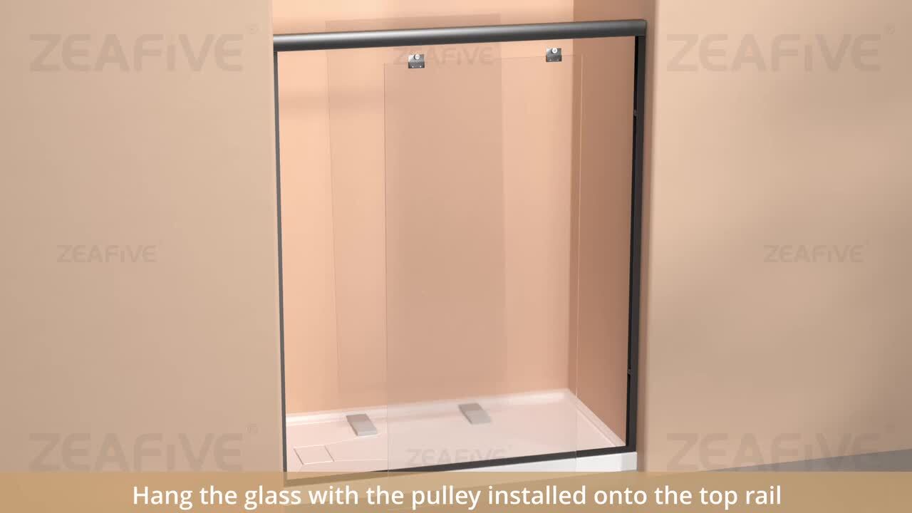 Zeafive 50 to 54 in. W x 72 in. H Double Sliding Shower Door in