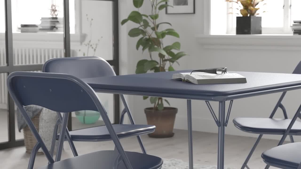 Shops indoor folding table and chairs