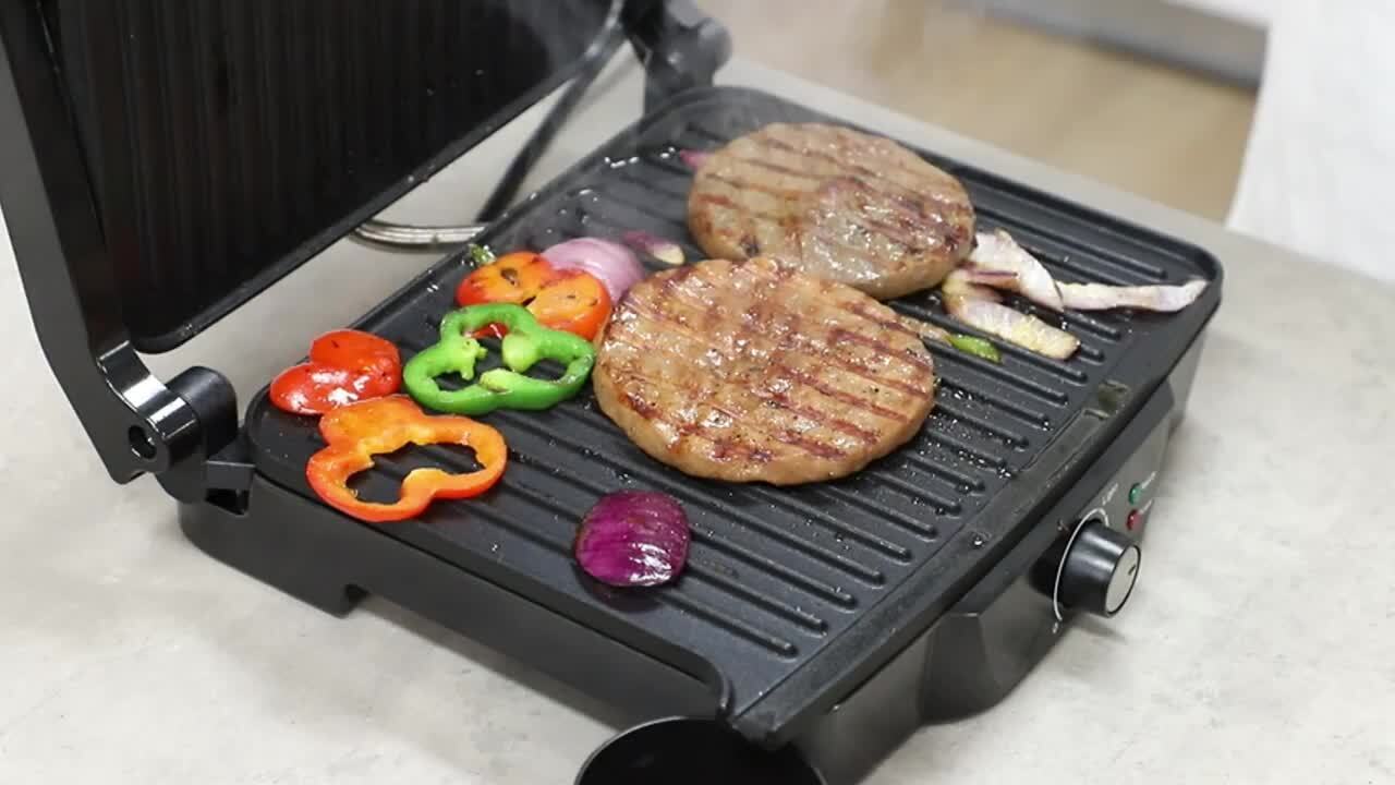 AFAIF Slice Panini Press Electric Grill Stainless Steel Sandwich