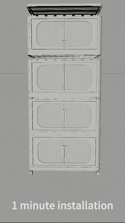 Seafuloy Black 31 in. H 3-Tiers Folding Collapsible Storage