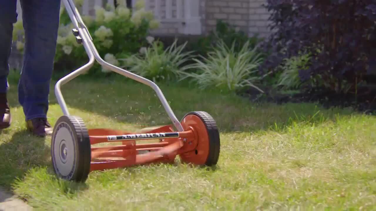 American Lawn Mower Company 14 in. Manual Walk-Behind Push Reel Lawn Mower American Lawn Mower Company 14 in. Manual Walk-Behind Push Reel Lawn Mower