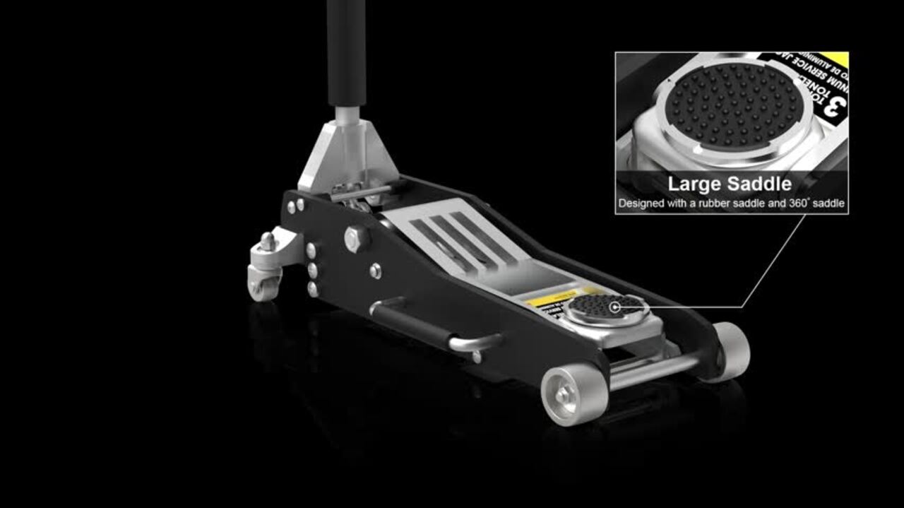 Torin 3-Ton Low-Profile Aluminum Floor Jack with Dual Piston