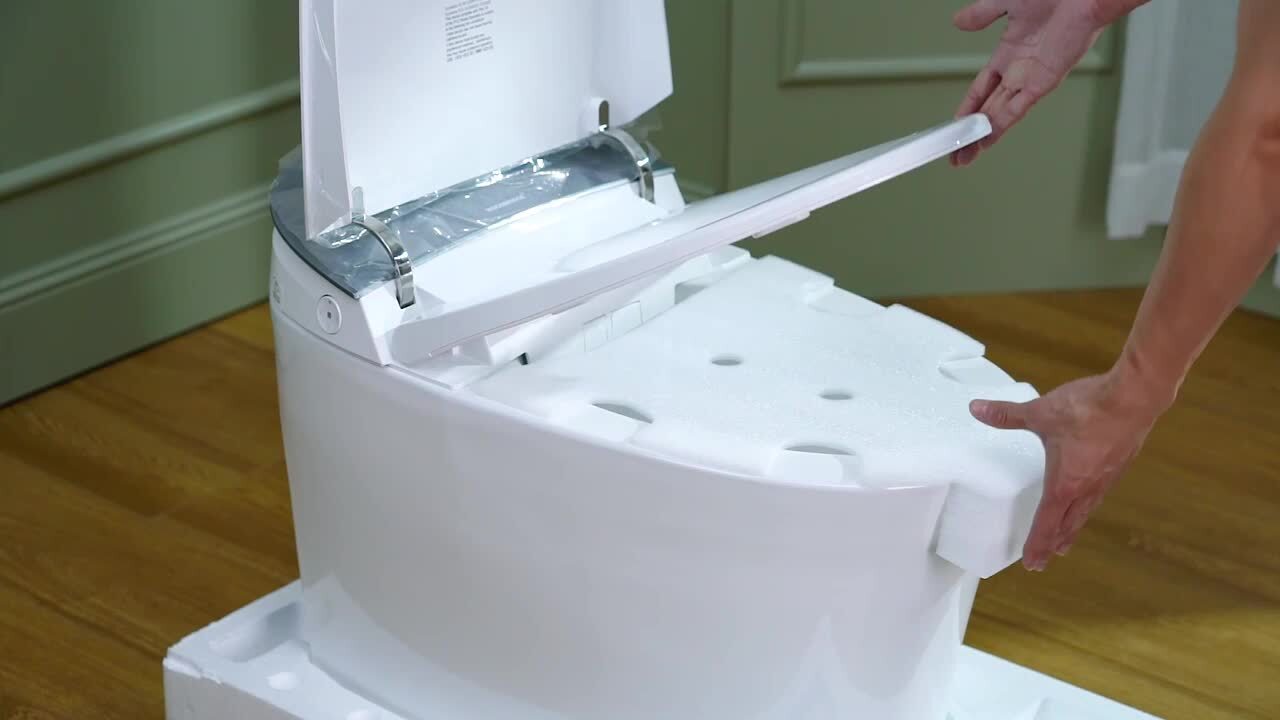 WOODBRIDGE Elongated ADA Smart Bidet Toilet 1.1/1.6 GPF, White, Auto Features