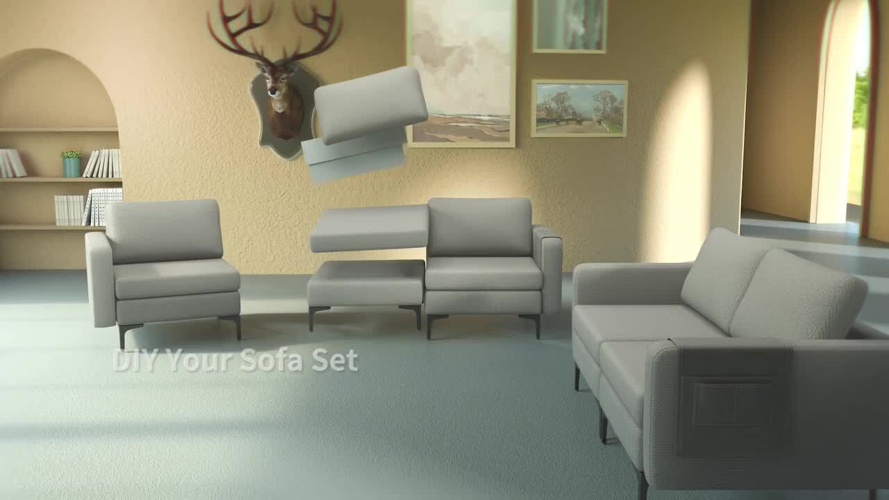 Side seating living online room