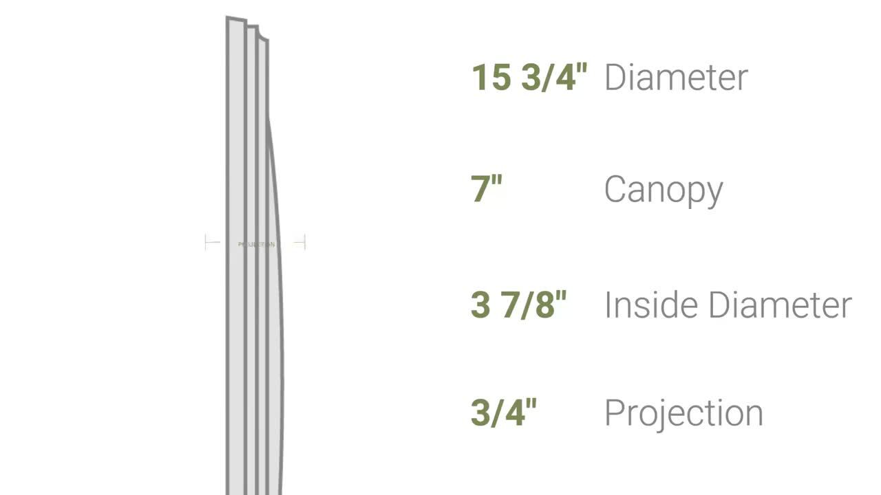 Ekena Millwork CRM44WA18DI Endurathane Ceiling Accent Kit, 44-Inch OD X 30 1/4-Inch ID Ceiling
