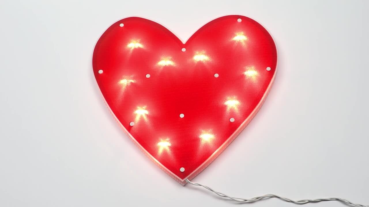  Lighted Valentines Day Window Decoration, 3 Pack Love