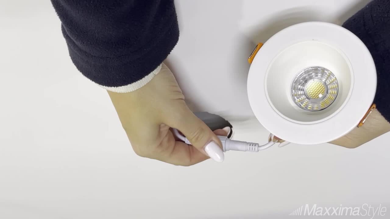 Maxxima 2 in. Slim Round Recessed Anti-Glare LED Downlight, White