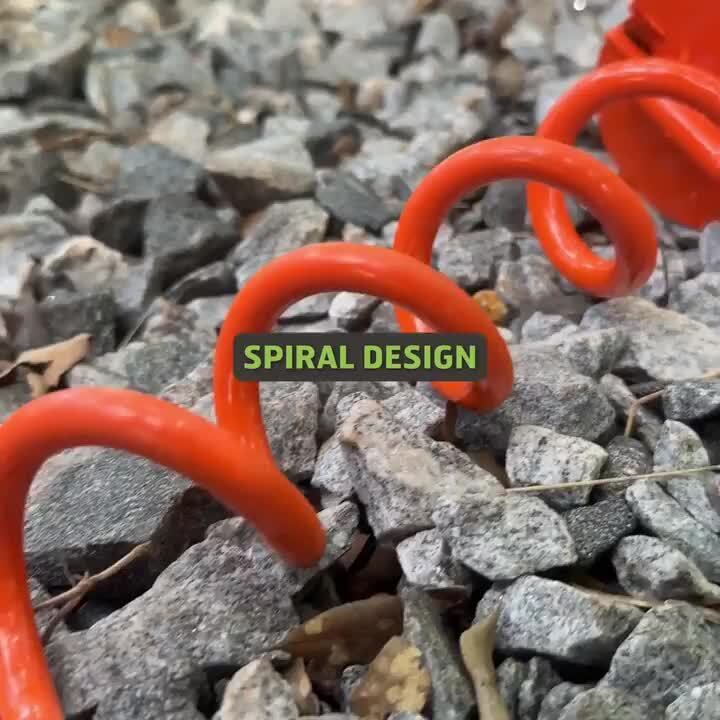 Vortex 4-Pack 10 in. Steel Folding Ring Spiral Anchor ANCFR10-ORG