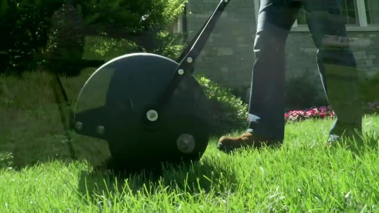 18 in. x 24 in. 270 lb. Combination Push/Tow Poly Lawn Roller for Lawn Tractors and Zero-Turn Mowers