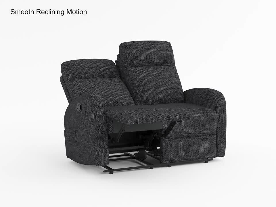 Lazzara Glendale 50 in. W Dark Gray Microfiber Manual Double