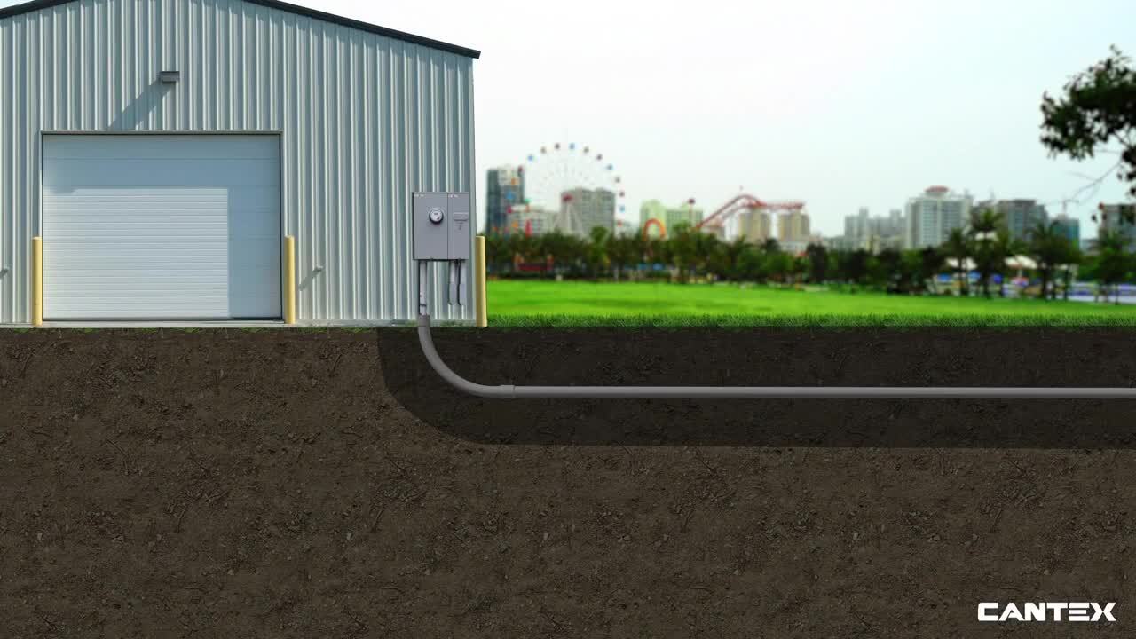 Cantex - 3/4 in. x 10 ft. Gray Non-Metallic PVC Schedule 40-Conduit