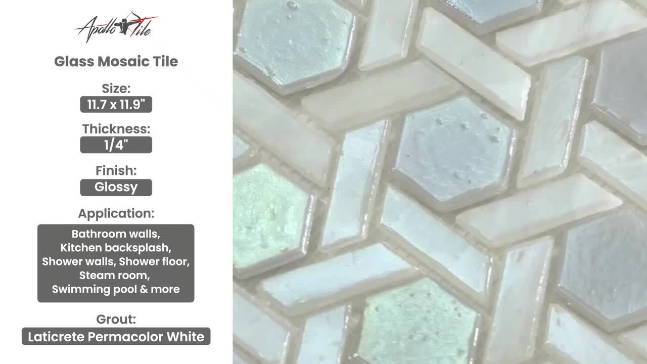 Apollo Tile (Sample) Majeste Gray 4-in x 4-in Glazed Glass Mixed Pattern Floor and Wall Tile
