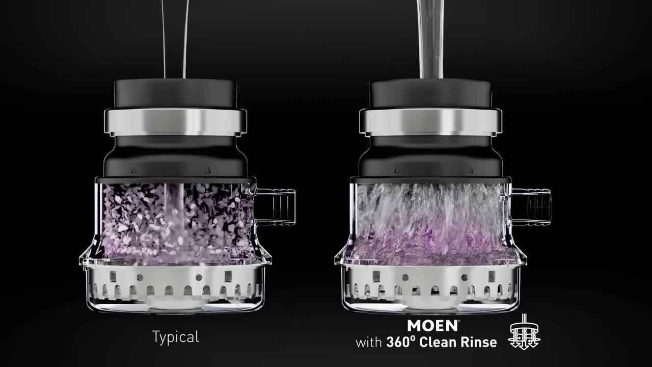 MOEN Chef Series 1-HP Continuous Feed Garbage Disposal with Integrated  Lighting and Sound Reduction EXL100C The Home Depot