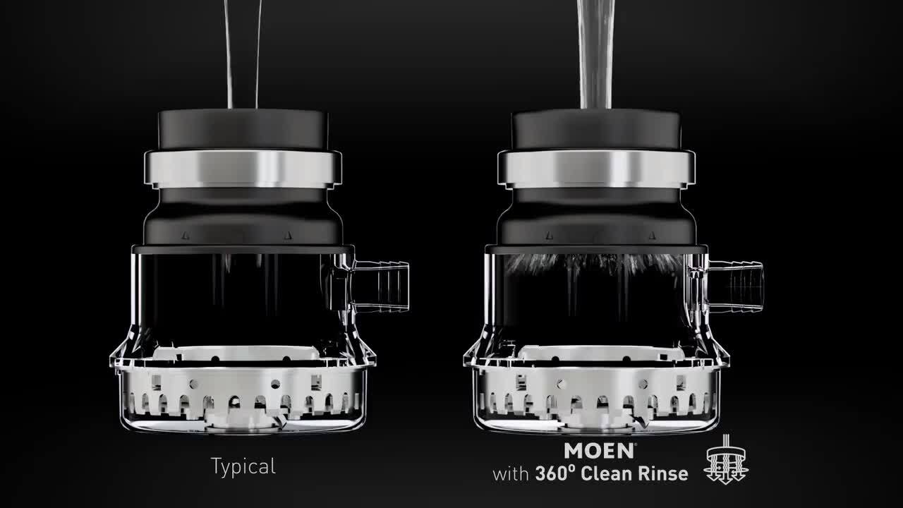 MOEN Host Series 3/4 HP Batch Feed Garbage Disposal with Stop-Controlled Grinding and Sound Reduction MOEN Host Series 3/4 HP Batch Feed Garbage Disposal with Stop-Controlled Grinding and Sound Reduction