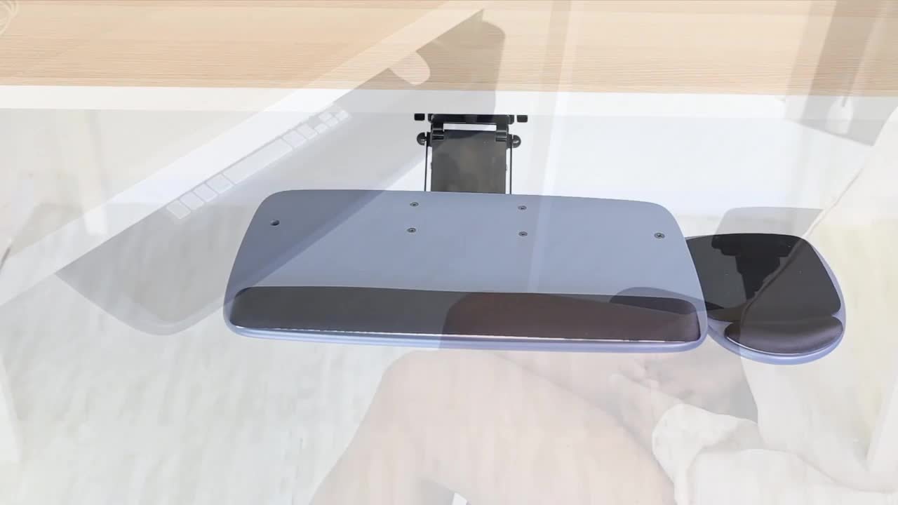 3M Höhenverstellbare Tastaturablage Für Unter Den Tisch – Mit Mousepad Und Gel-Handgelenkauflage, Schwarz