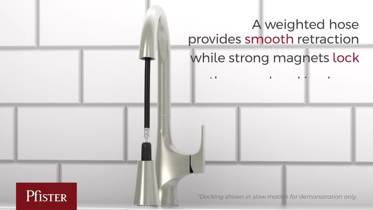 Pfister Zanna Single Handle Pull Down Sprayer Kitchen Faucet with