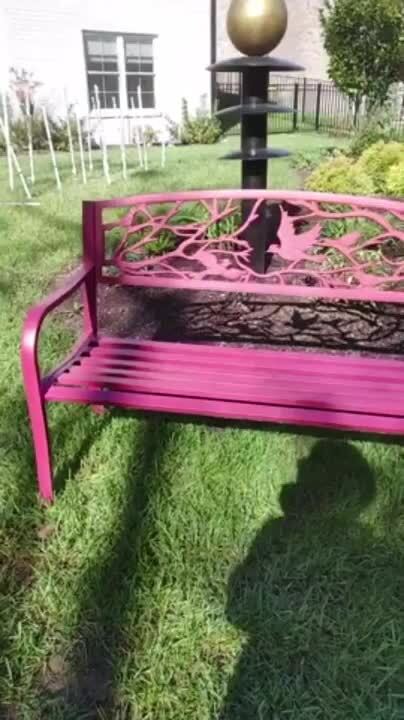 Pink outdoor online bench