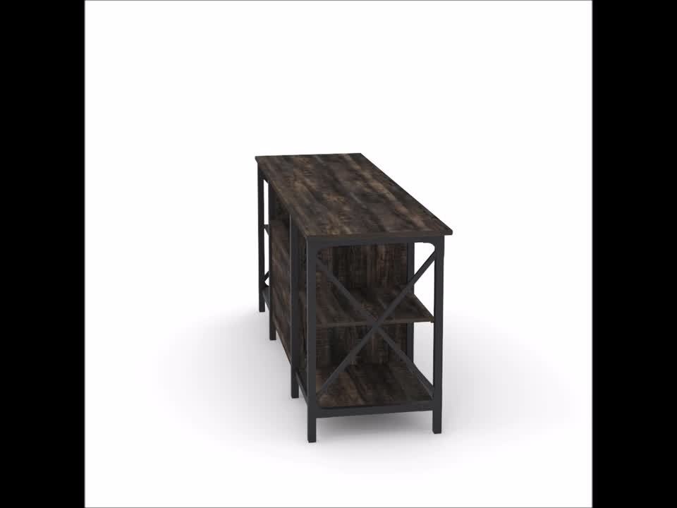SAUDER Steel River Carbon Oak Accent Cabinet with Hanging File