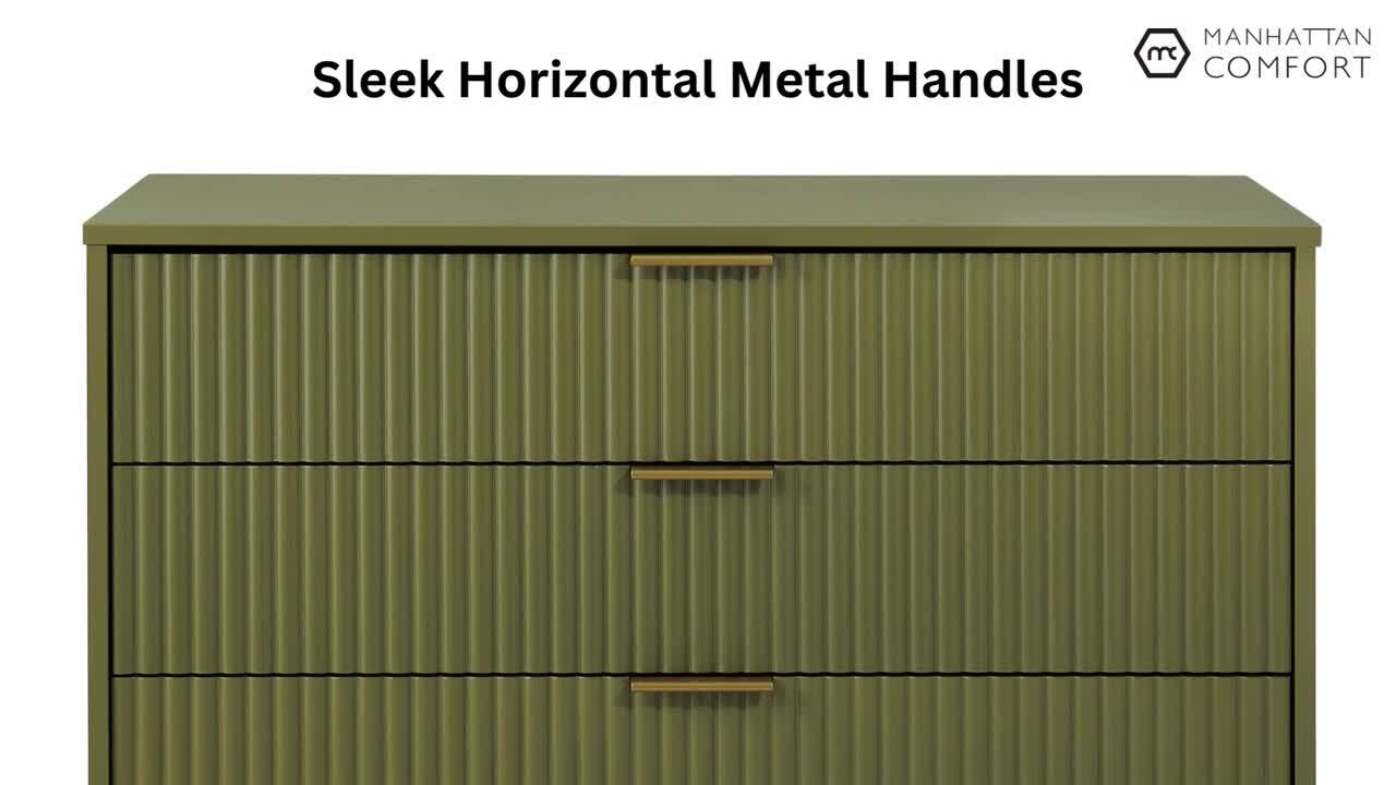 Manhattan Comfort DUMBO Olive Green Modern 6-Drawer 69.68 in Manhattan Comfort DUMBO Olive Green Modern 6-Drawer 69.68 in