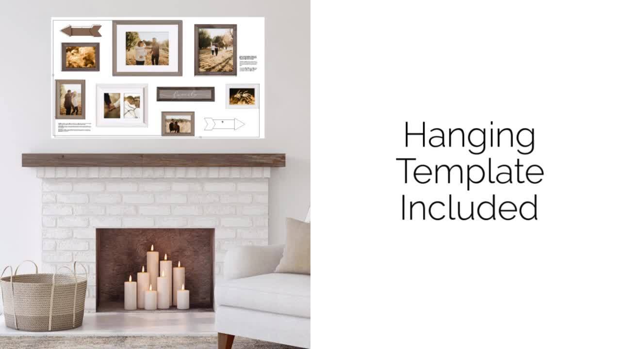 Kate and Laurel Bordeaux Gray Picture Frame (Set of 10) 220025