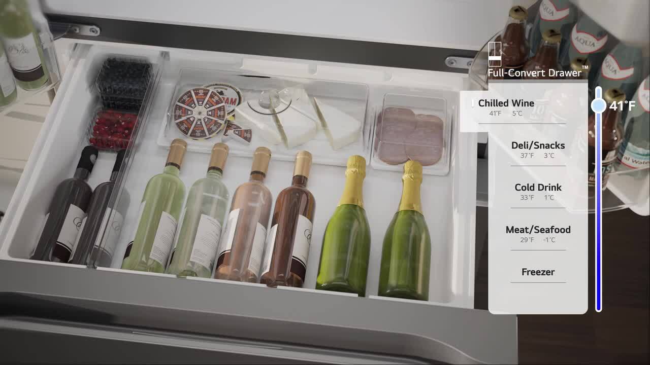 LG 28.6 Cu. Ft. 4-Door French Door Smart Refrigerator with Full-Convert  Drawer Stainless Steel LF29H8330S - Best Buy