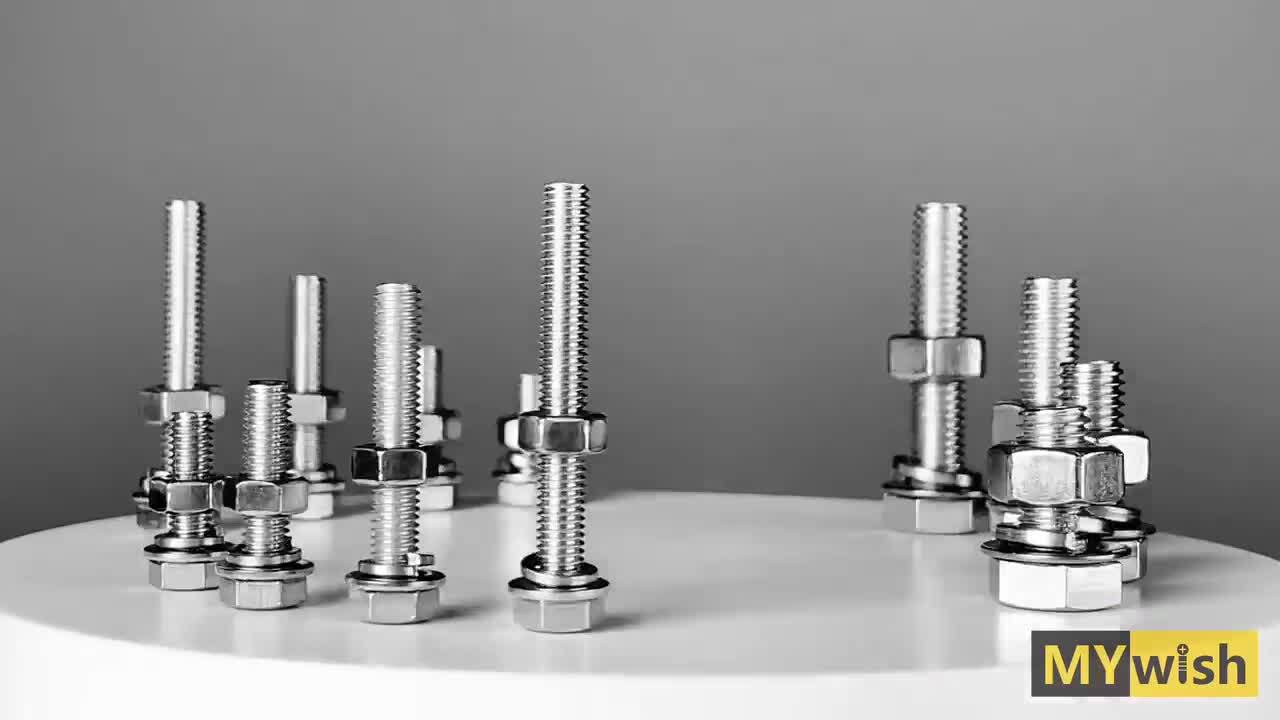 MYWISH 448-Piece M5 M6 M8 Hex Head Bolt, Nut and Washer Assortment