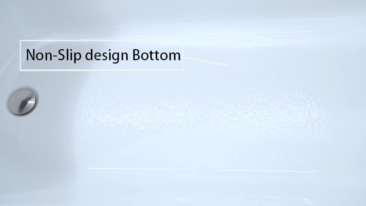 Saber 67 in. Acrylic FlatBottom Double Slipper Bathtub with Brushed Nickel Overflow and Drain Included in White Saber 67 in. Acrylic FlatBottom Double Slipper Bathtub with Brushed Nickel Overflow and Drain Included in White