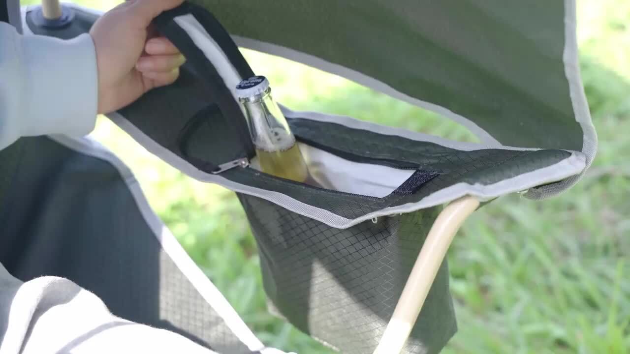 MUKE Camping Chair with Canopy, Chair with Shades, Folding Chair