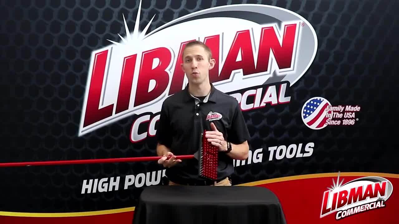Libman Long Handle Utility Brush, Hanger Hook, 6 Brushes (LIB-00522)