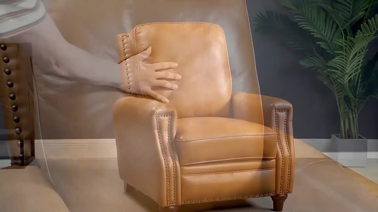 JAYDEN CREATION Theresa Camel Mid-century Leather Standard (No