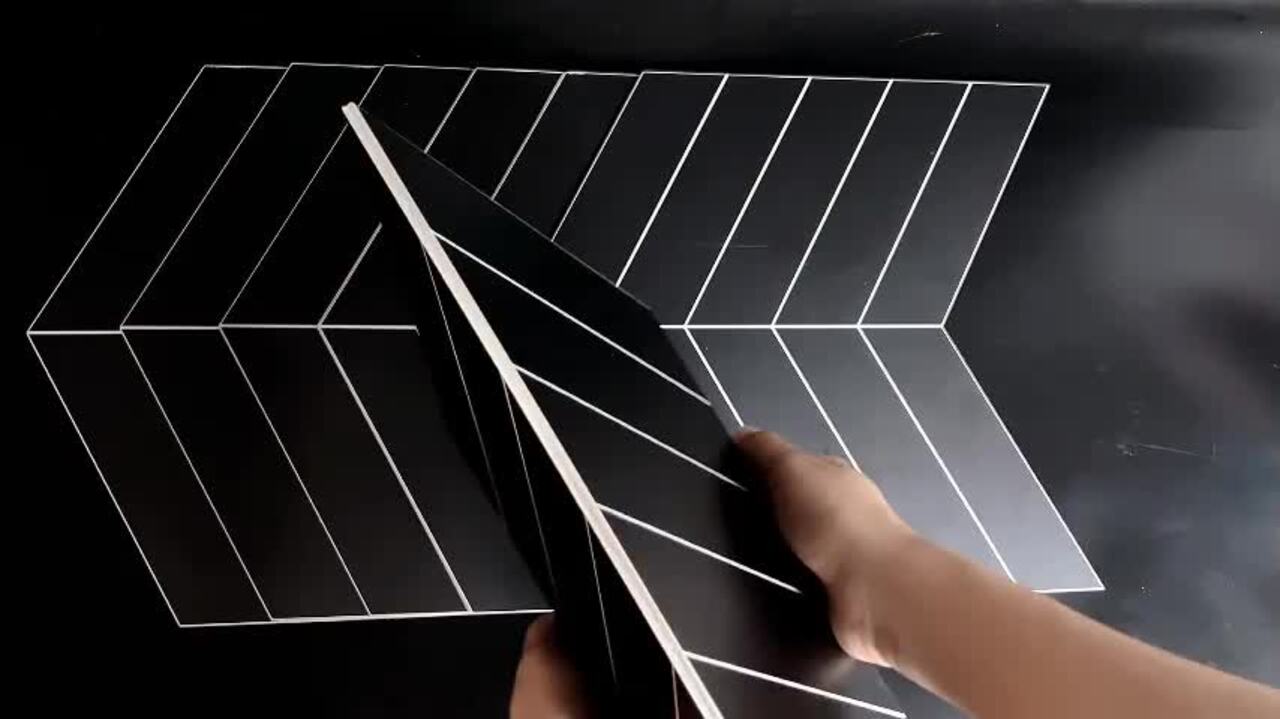 ₍ᐢ.ˬ.ᐢ₎ sunwings Chevron 12.2 in. x 13.4 in. Peel and Stick