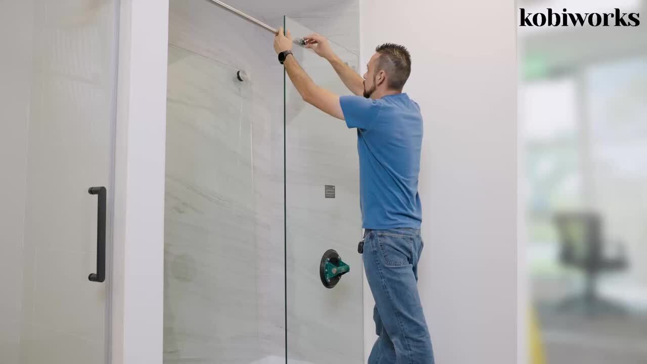 Kobiworks Radiance 60 in. W x 76 in. H Single Sliding Frameless