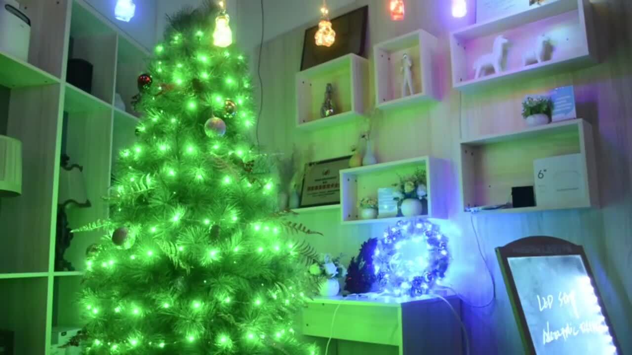 Easy Loop Multicolor Christmas Tree Lights With Remote Control 14