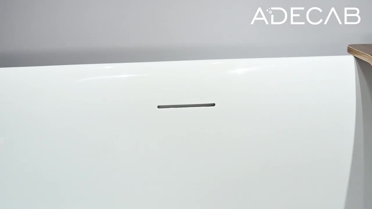 59 in. x 31.5 in. Acrylic Freestanding Flatbottom Double Ended Soaking Bathtub in White
