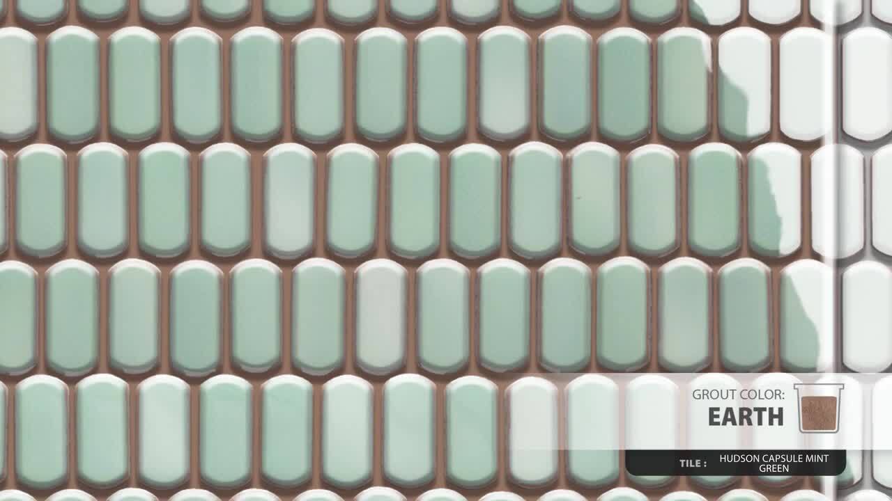 Merola Tile Hudson Capsule Mint Green 12 in. x 13 in. Porcelain