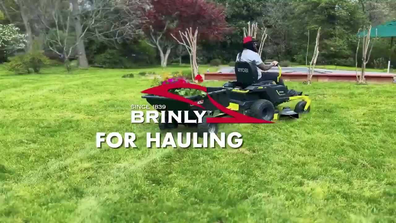 18 in. x 24 in. 270 lb. Combination Push/Tow Poly Lawn Roller for Lawn Tractors and Zero-Turn Mowers